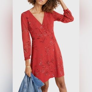 Madewell red floral dress
